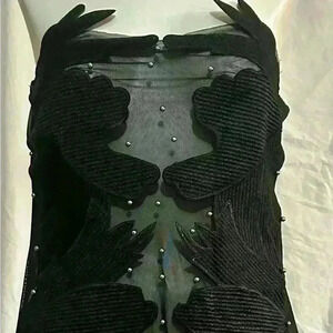 Pearls and Sheer Elegant strapless lingerie